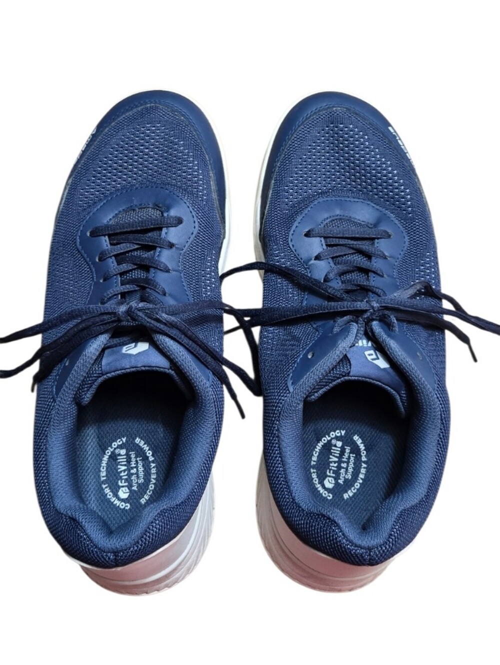 Fitville Amedeus Men's Navy Pickleball Arch & Heel Support Sneakers Size 11M